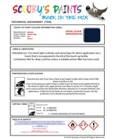 Nissan Navara Atlantic Blue Code By5 Touch Up Paint Instructions for use application