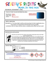 Nissan Micra Berlin Blue Code B53 Touch Up Paint Instructions for use application