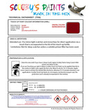 Nissan Navara Burning Red Code Ax6 Touch Up Paint Instructions for use application