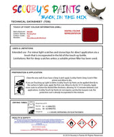 Nissan Micra Burning Red Code Ax6 Touch Up Paint Instructions for use application