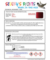 Nissan Maxima Coulis Red Code Naw Touch Up Paint Instructions for use application
