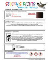 Nissan Xtrail Dark Currant Red Code L50 Touch Up Paint Instructions for use application