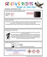 Nissan Qashqai Dark Purple Code Lae Touch Up Paint Instructions for use application