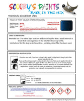 Nissan Note Dark Blue Code Bw9 Touch Up Paint Instructions for use application