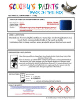Nissan Xtrail Dark Blue Code Bw6 Touch Up Paint Instructions for use application