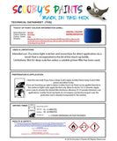 Nissan Navara Dark Blue Code Bw6 Touch Up Paint Instructions for use application