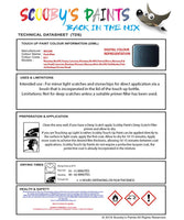 Nissan Nv400 Dark Blue Code B31 Touch Up Paint Instructions for use application