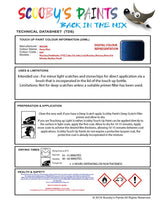 Nissan Note Deep Blue Code Ray Touch Up Paint Instructions for use application