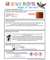 Nissan Murano Freezer Burn Orange Code Ebl Touch Up Paint Instructions for use application