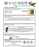 Nissan Note Greenish Yellow Code Eba Touch Up Paint Instructions for use application