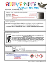 Nissan Qashqai Gun Metallic Grey Code Kad Touch Up Paint Instructions for use application