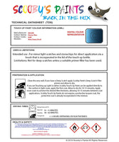 Nissan Xtrail Marine Blue Code Raw Touch Up Paint Instructions for use application