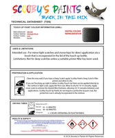 Nissan Nv300 Midnight Black Code D68 Touch Up Paint Instructions for use application