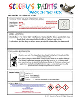 Nissan Pulsar Polar White Code Qm1 Touch Up Paint Instructions for use application