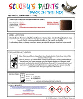 Nissan Skyline Rich Brown Code Cas Touch Up Paint Instructions for use application