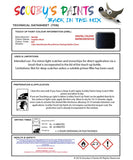 Nissan Micra Sapphire Black Code B20 Touch Up Paint Instructions for use application