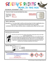 Nissan Xtrail Satin White Code Qx3 Touch Up Paint Instructions for use application