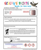 Nissan Note Silk Pink Code Nar Touch Up Paint Instructions for use application
