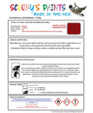 Nissan Note Solid Red Code Z10 Touch Up Paint Instructions for use application