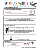 Nissan Micra Super White Code 326 Touch Up Paint Instructions for use application