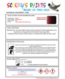 Nissan Micra Tuscan Sun Red Code Nab Touch Up Paint Instructions for use application