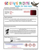 Nissan Maxima Viv Dark Red Code Nad Touch Up Paint Instructions for use application