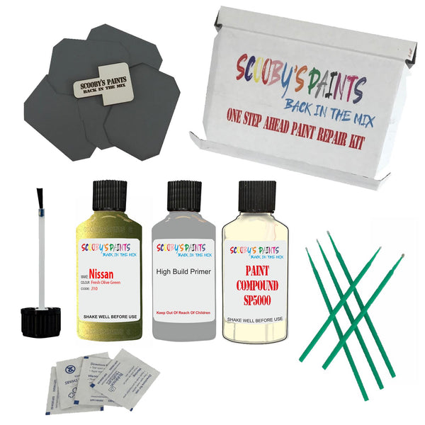 NISSAN FRESH OLIVE GREEN Paint Code J10 Touch Up Paint Repair Detailing Kit