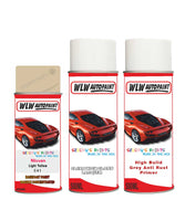 nissan micra light yellow aerosol spray car paint clear lacquer e41 With primer anti rust undercoat protection