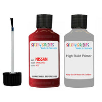 Nissan Pathfinder Sparkle Red Code A15 Touch Up Paint with anti rust primer undercoat