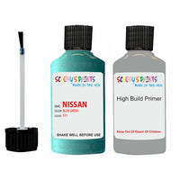 Nissan Pulsar Blue Green Code Fj1 Touch Up Paint Scratch Stone Chip with anti rust primer undercoat