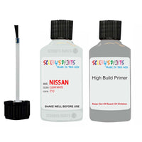 Nissan Micra Clear White Code Zy2 Touch Up Paint Scratch Stone Chip with anti rust primer undercoat