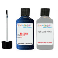 Nissan Xtrail Deep Blue Code Ray Touch Up Paint Scratch Stone Chip with anti rust primer undercoat