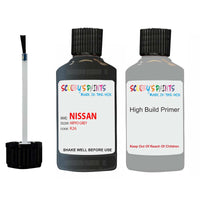 Nissan Navara Hippo Grey Code K26 Touch Up Paint Scratch Stone Chip with anti rust primer undercoat