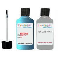 Nissan Leaf Planet Blue Code Rat Touch Up Paint Scratch Stone Chip with anti rust primer undercoat