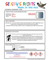 Nissan Note Light Blue Code B36 Touch Up Paint Instructions for use application