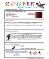 Nissan Navara New Roma Red Code A31 Touch Up Paint Instructions for use application