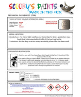 Nissan Maxima Sand Code C12 Touch Up Paint Instructions for use application
