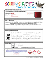 Nissan Pathfinder Sparkle Red Code A15 Touch Up Paint Instructions for use application