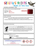 Nissan Pathfinder Sparkle Red Code A15 Touch Up Paint Instructions for use application