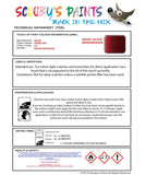 Nissan Maxima Sparkle Red Code A15 Touch Up Paint Instructions for use application