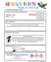 Nissan Atlas 531 White Code 531 Touch Up Paint Instructions for use application