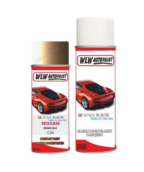 nissan navara bronze gold aerosol spray car paint clear lacquer c20Body repair basecoat dent colour