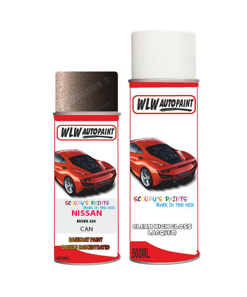 nissan qashqai brown ash aerosol spray car paint clear lacquer canBody repair basecoat dent colour