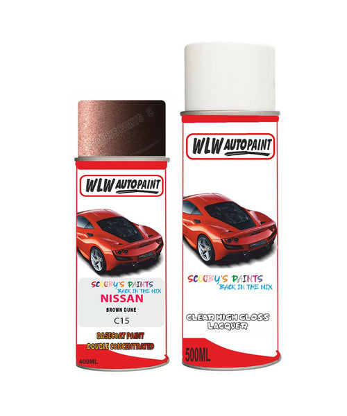 nissan micra brown dune aerosol spray car paint clear lacquer c15Body repair basecoat dent colour