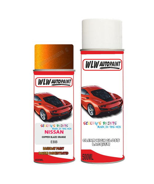 nissan pathfinder copper blaze orange aerosol spray car paint clear lacquer ebbBody repair basecoat dent colour