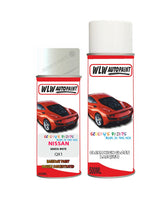 nissan leaf geneva white aerosol spray car paint clear lacquer qx1Body repair basecoat dent colour