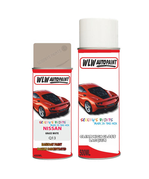 nissan navara grace white aerosol spray car paint clear lacquer q13Body repair basecoat dent colour