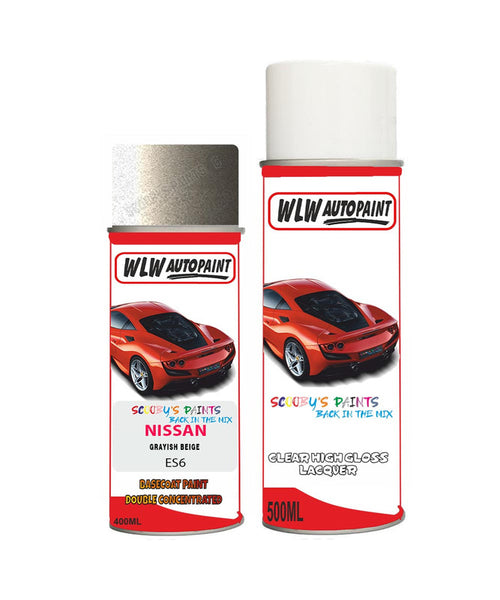 nissan patrol grayish beige aerosol spray car paint clear lacquer es6Body repair basecoat dent colour