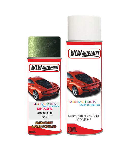nissan pathfinder green iron oxide aerosol spray car paint clear lacquer ds2Body repair basecoat dent colour