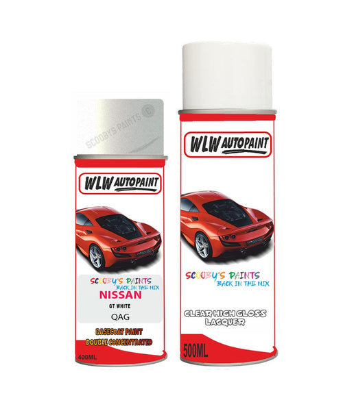 nissan gtr gt white aerosol spray car paint clear lacquer qagBody repair basecoat dent colour